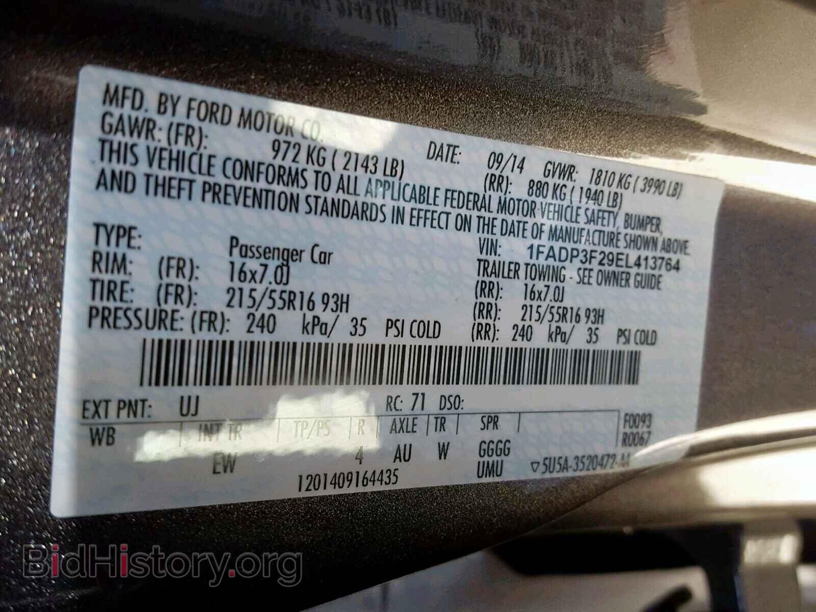 2014 FORD FOCUS SE - VIN: 1FADP3F29EL413764 - Фото 10