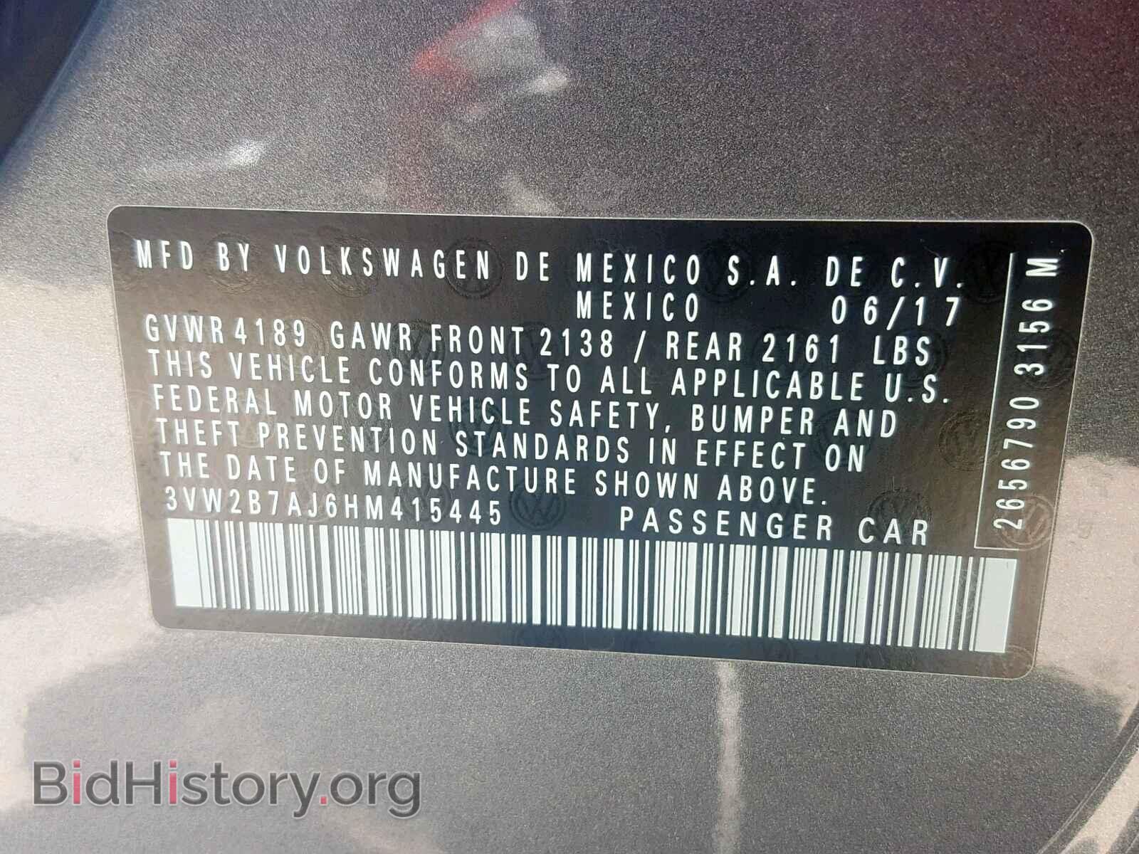 2017 VOLKSWAGEN JETTA - VIN: 3VW2B7AJ6HM415445 - Photo 10