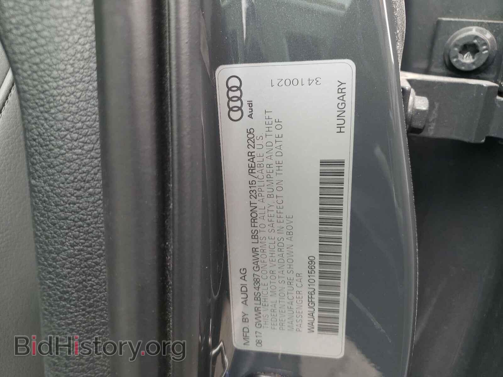 2018 AUDI A3 - VIN: WAUAUGFF6J1015690 - Фото 10