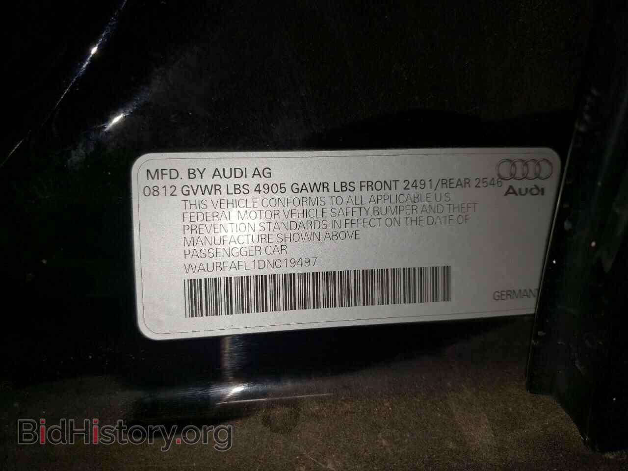 2013 AUDI A4 - VIN: WAUBFAFL1DN019497 - Фото 10