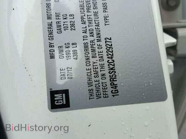 2012 BUICK VERANO - VIN: 1G4PR5SK2C4229272 - Photo 10