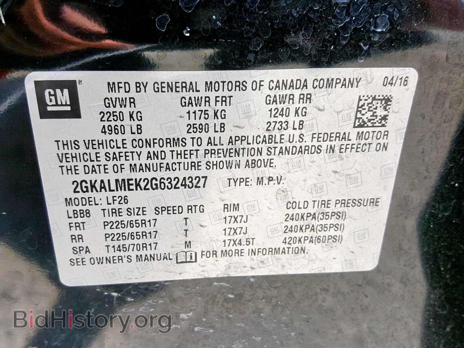 2016 GMC TERRAIN SL - VIN: 2GKALMEK2G6324327 - Фото 10