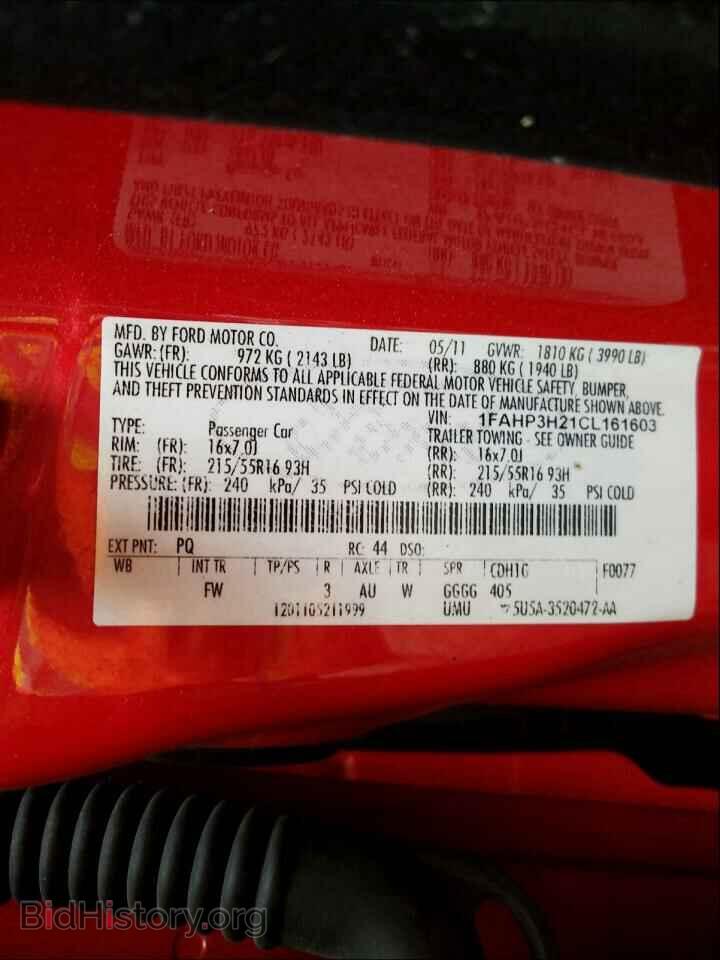 2012 FORD FOCUS - VIN: 1FAHP3H21CL161603 - Фото 10