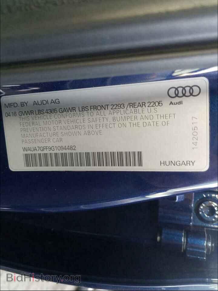 2016 AUDI A3 - VIN: WAUA7GFF9G1094482 - Photo 10