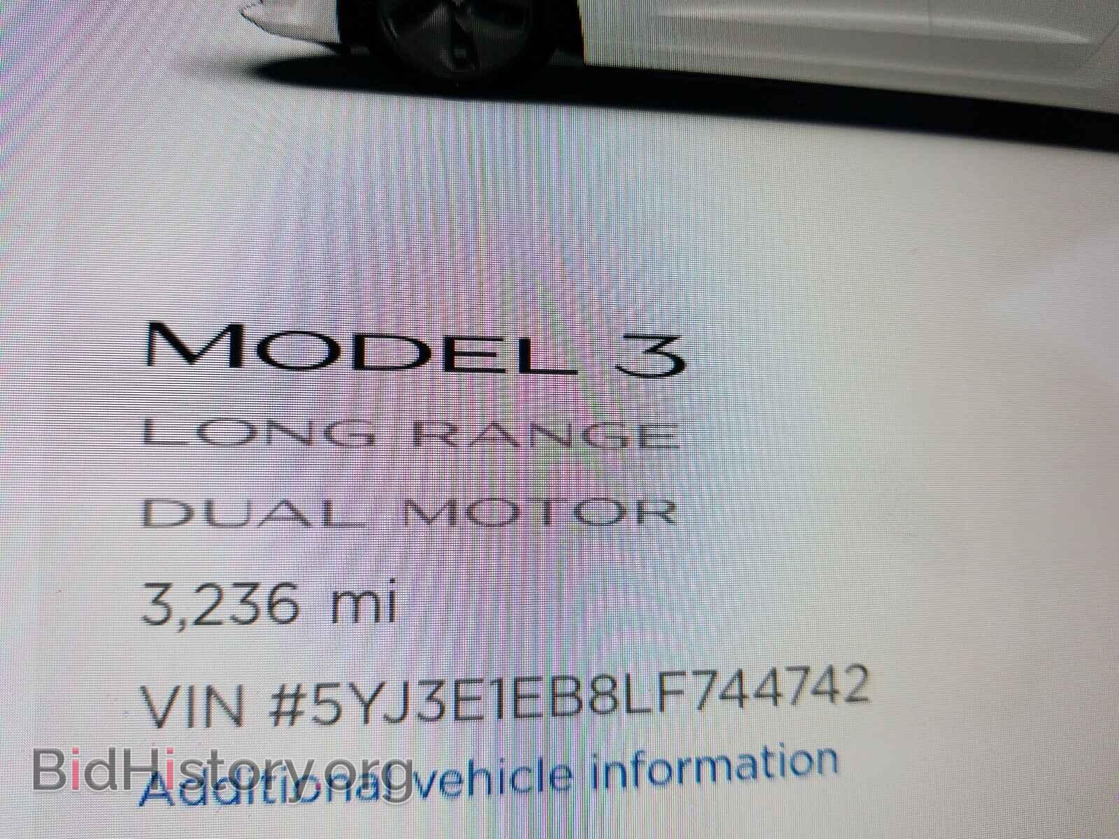 2020 TESLA MODEL 3 - VIN: 5YJ3E1EB8LF744742 - Photo 8