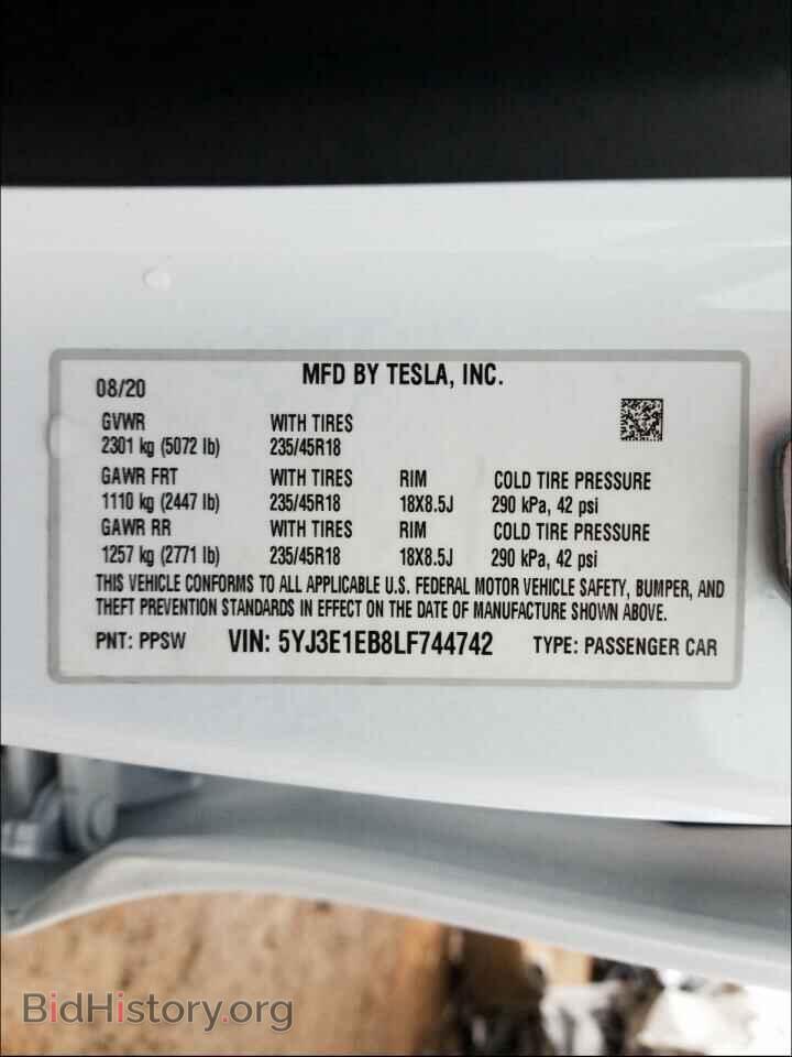 2020 TESLA MODEL 3 - VIN: 5YJ3E1EB8LF744742 - Photo 10