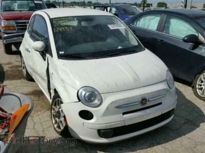 2012 Fiat 500 500 POP, white — VIN 3C3CFFAR3CT124951, Copart