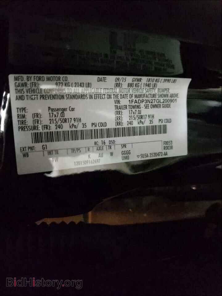 2016 FORD FOCUS - VIN: 1FADP3N27GL200901 - Фото 10