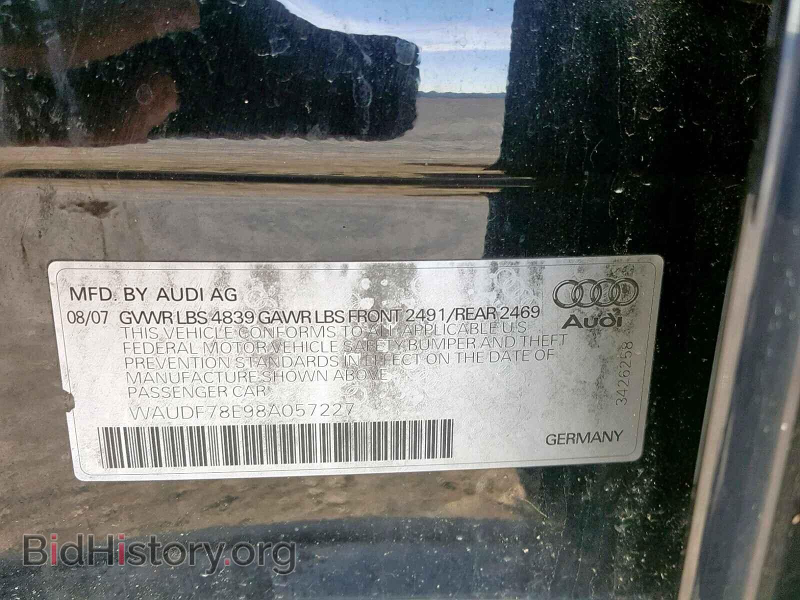 2008 AUDI A4 - VIN: WAUDF78E98A057227 - Photo 10