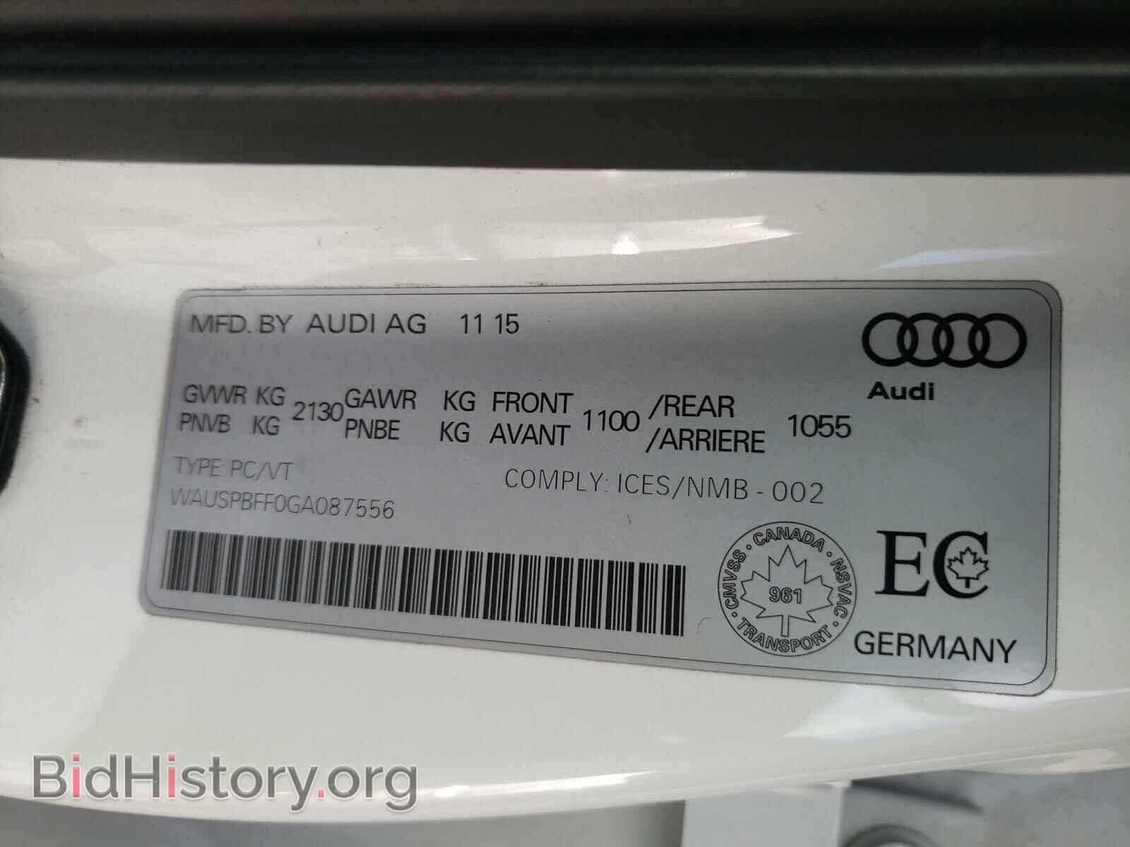 2016 AUDI A3 - VIN: WAUSPBFF0GA087556 - Photo 10