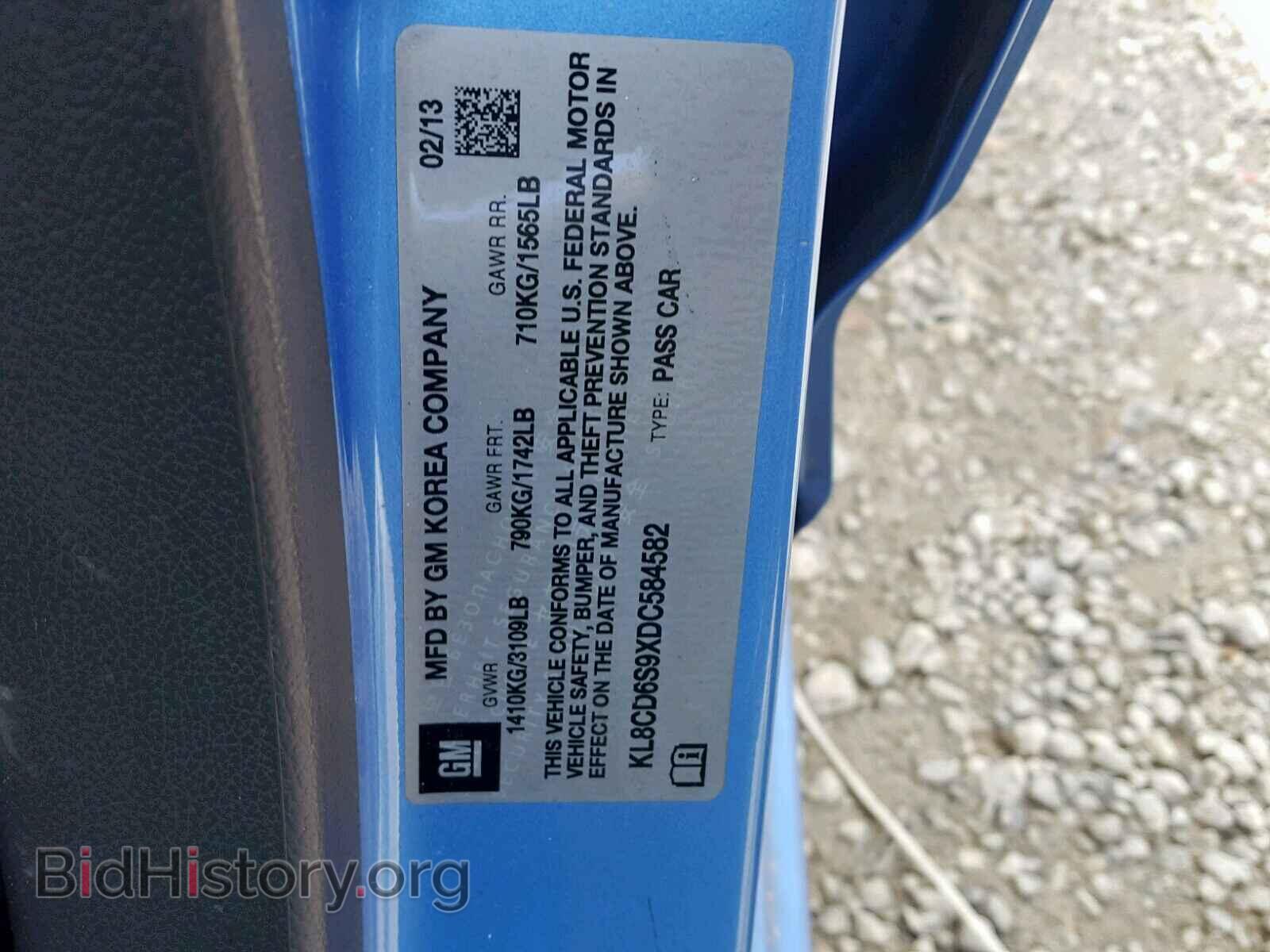 2013 CHEVROLET SPARK - VIN: KL8CD6S9XDC584582 - Фото 10