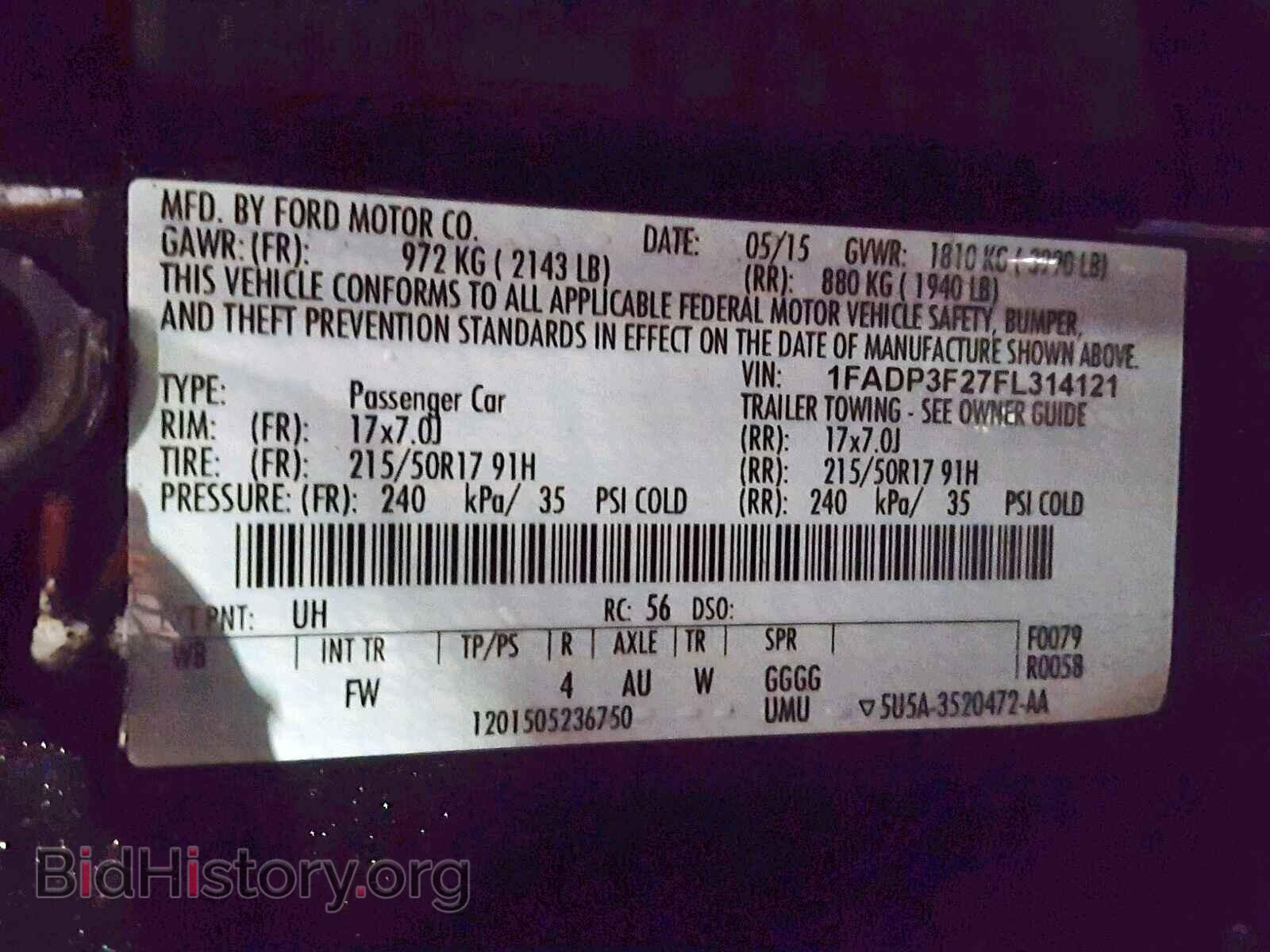 2015 FORD FOCUS SE - VIN: 1FADP3F27FL314121 - Фото 10