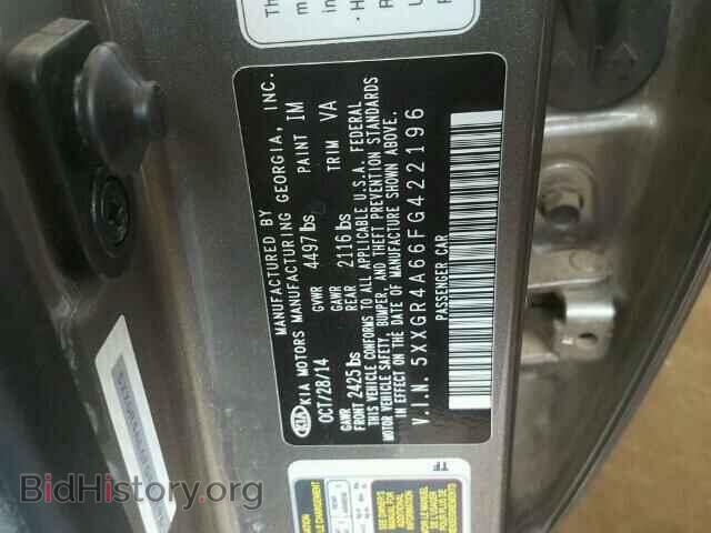 2015 KIA OPTIMA - VIN: 5XXGR4A66FG422196 - Photo 10