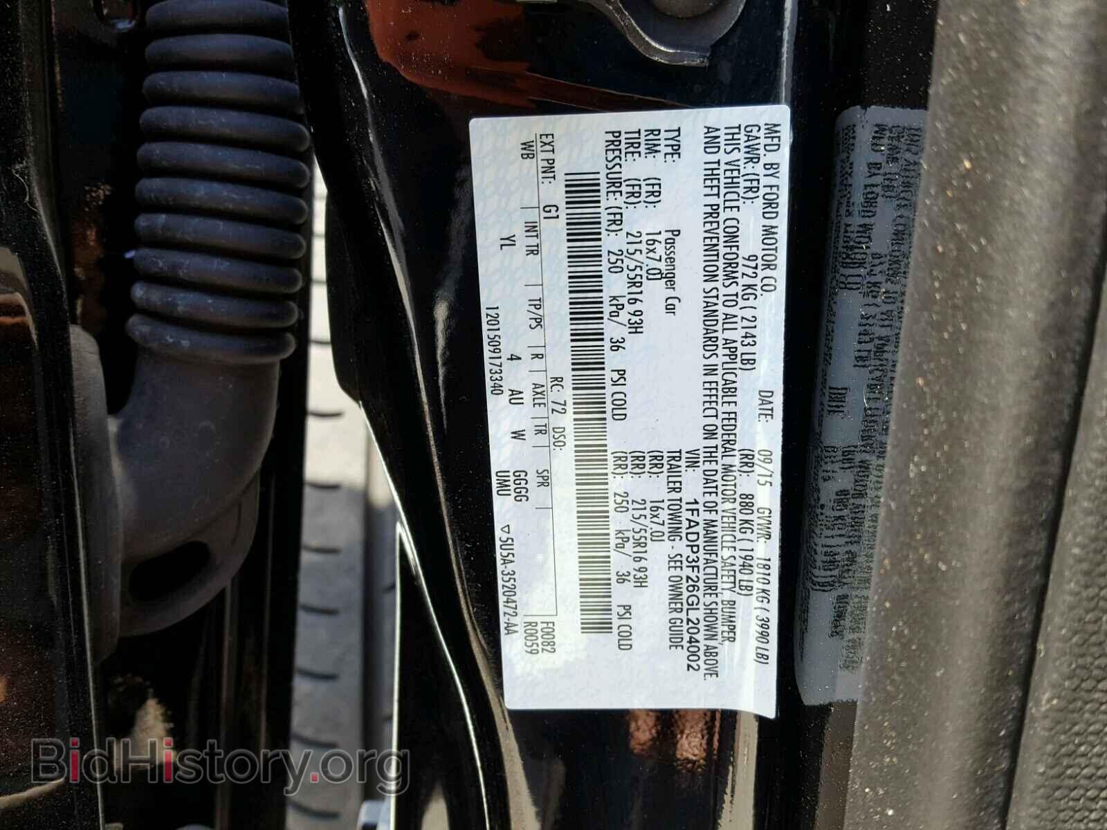 2016 FORD FOCUS - VIN: 1FADP3F26GL204002 - Photo 10
