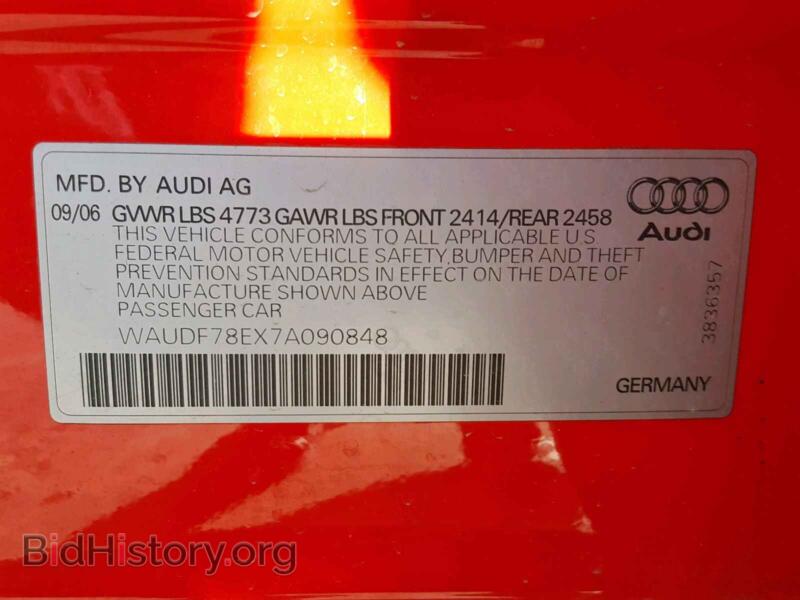 2007 Audi A4 (VIN WAUDF78EX7A090848) — фото 10 из 10