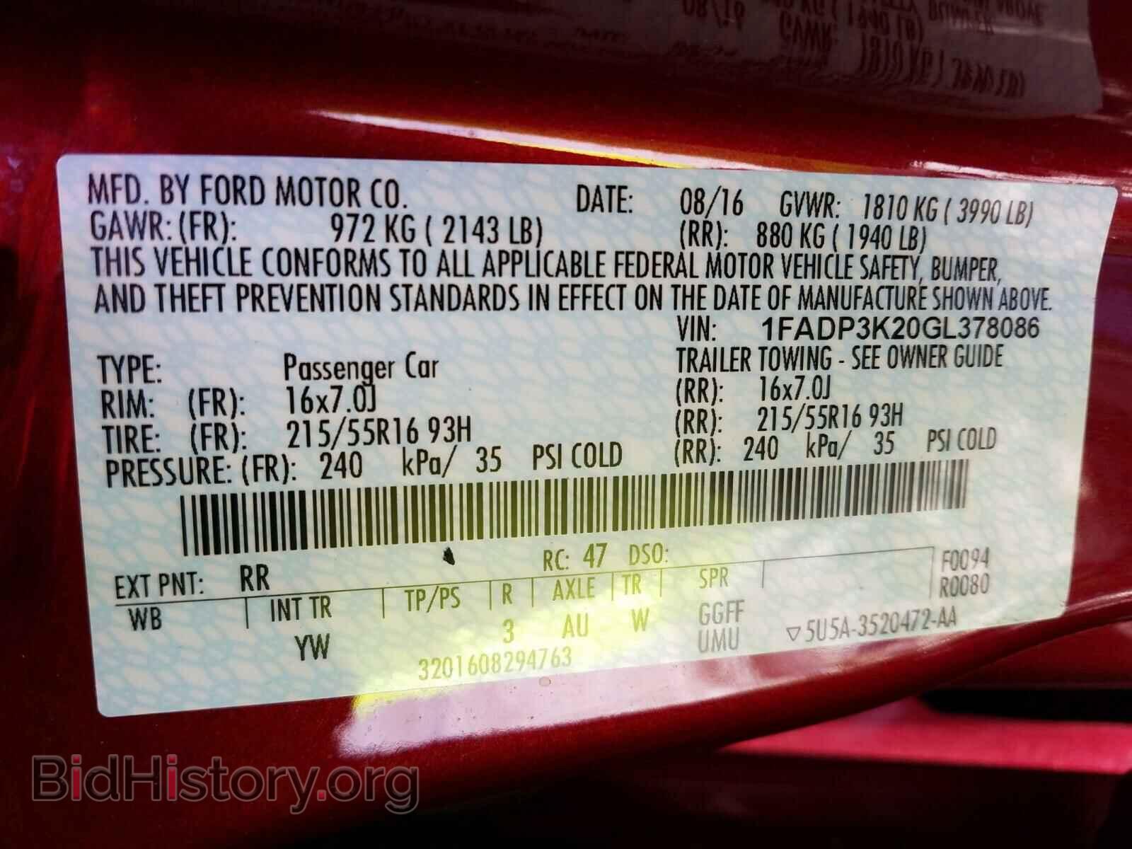 2016 FORD FOCUS - VIN: 1FADP3K20GL378086 - Photo 10