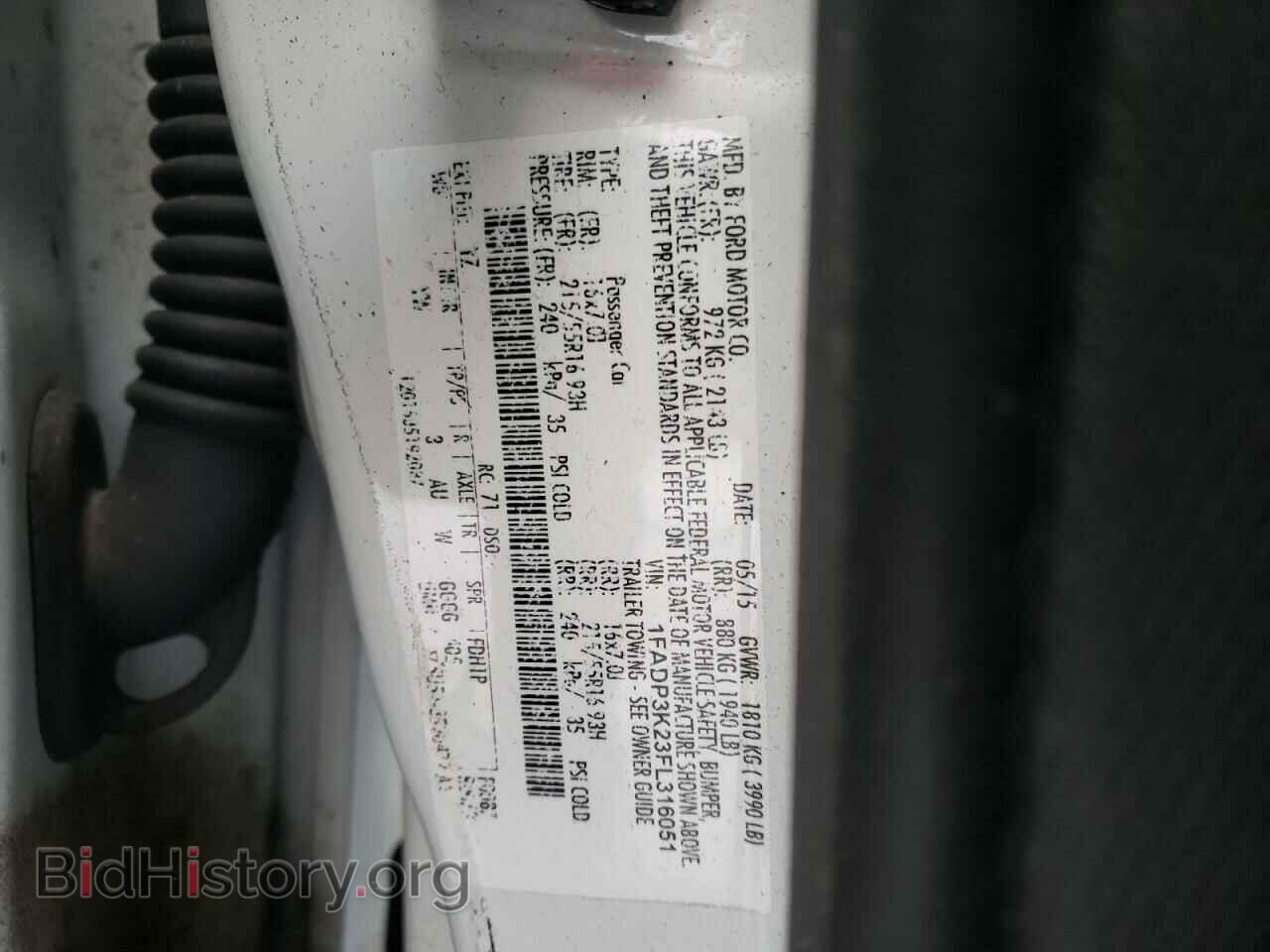 2015 FORD FOCUS - VIN: 1FADP3K23FL316051 - Фото 10