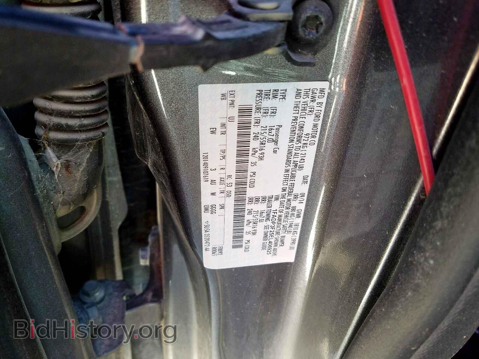 2014 FORD FOCUS - VIN: 1FADP3F25EL406925 - Фото 10
