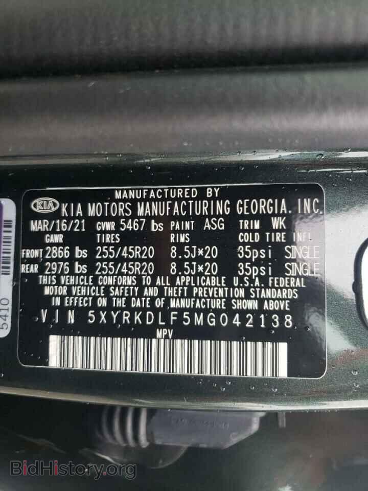 2021 KIA SORENTO - VIN: 5XYRKDLF5MG042138 - Фото 10