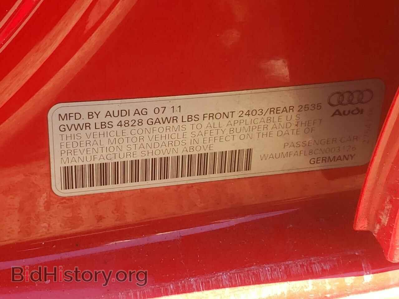 2012 AUDI A4 - VIN: WAUMFAFL8CN003126 - Photo 10