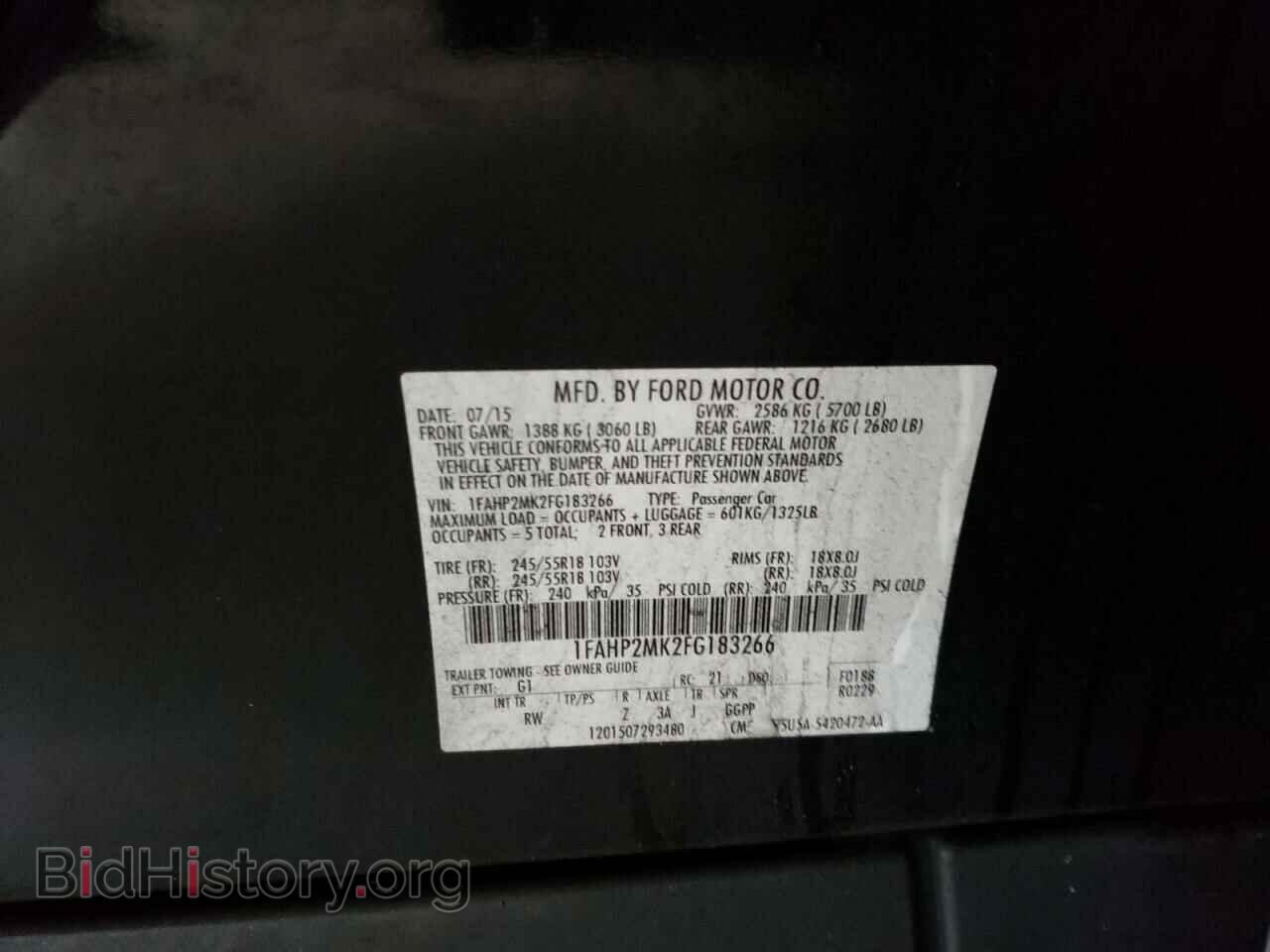2015 FORD TAURUS - VIN: 1FAHP2MK2FG183266 - Photo 10