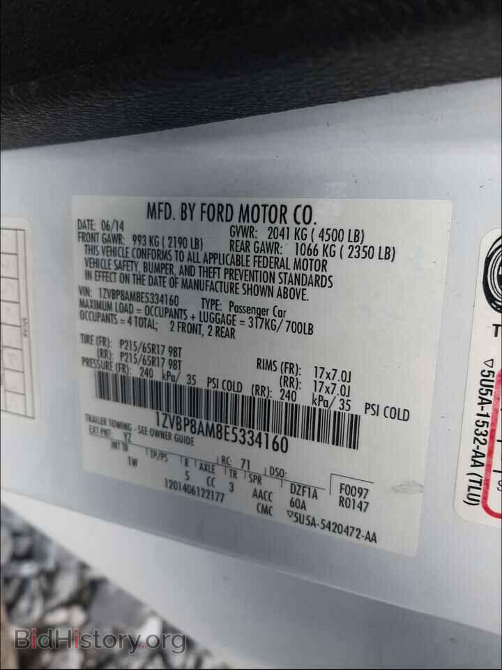 2014 FORD MUSTANG - VIN: 1ZVBP8AM8E5334160 - Фото 10