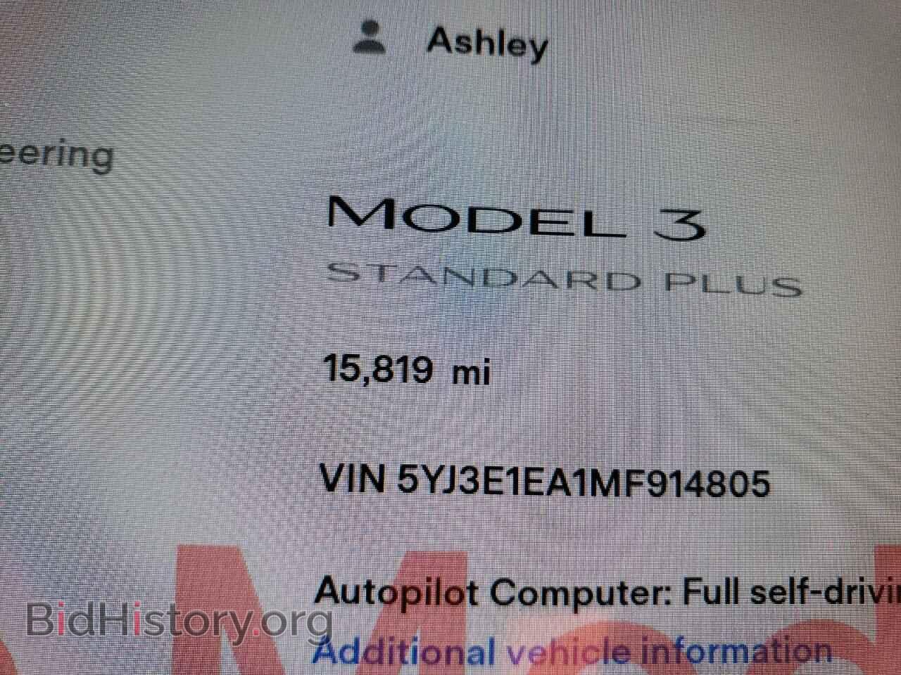 2021 TESLA MODEL 3 - VIN: 5YJ3E1EA1MF914805 - Photo 8