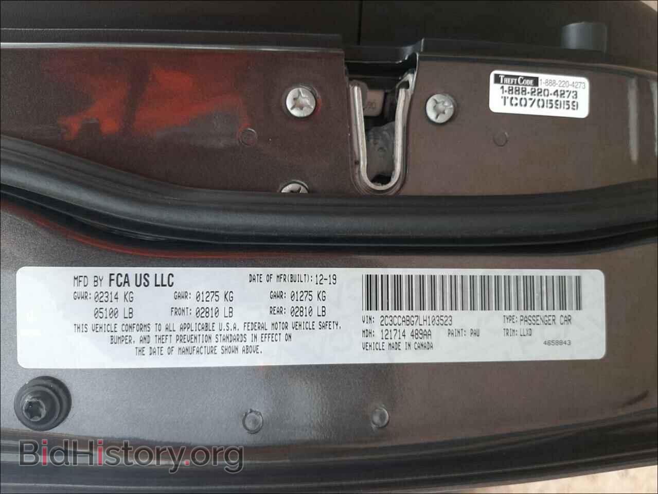 2020 CHRYSLER 300 - VIN: 2C3CCABG7LH103523 - Фото 10