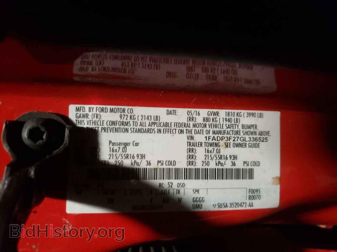 2016 FORD FOCUS - VIN: 1FADP3F27GL336525 - Фото 10