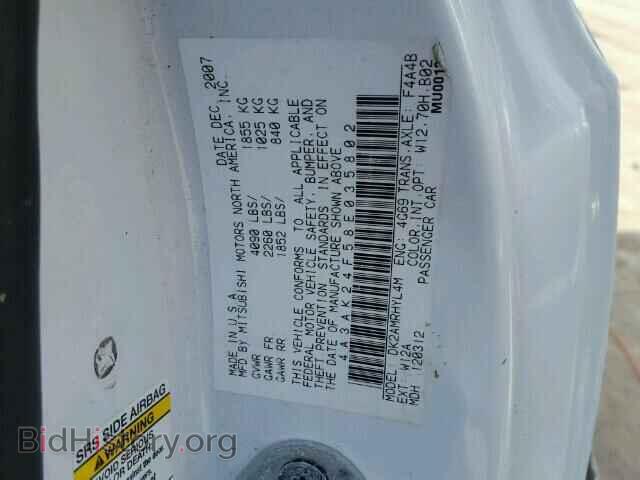 2008 MITSUBISHI ECLIPSE - VIN: 4A3AK24F58E035802 - Фото 10