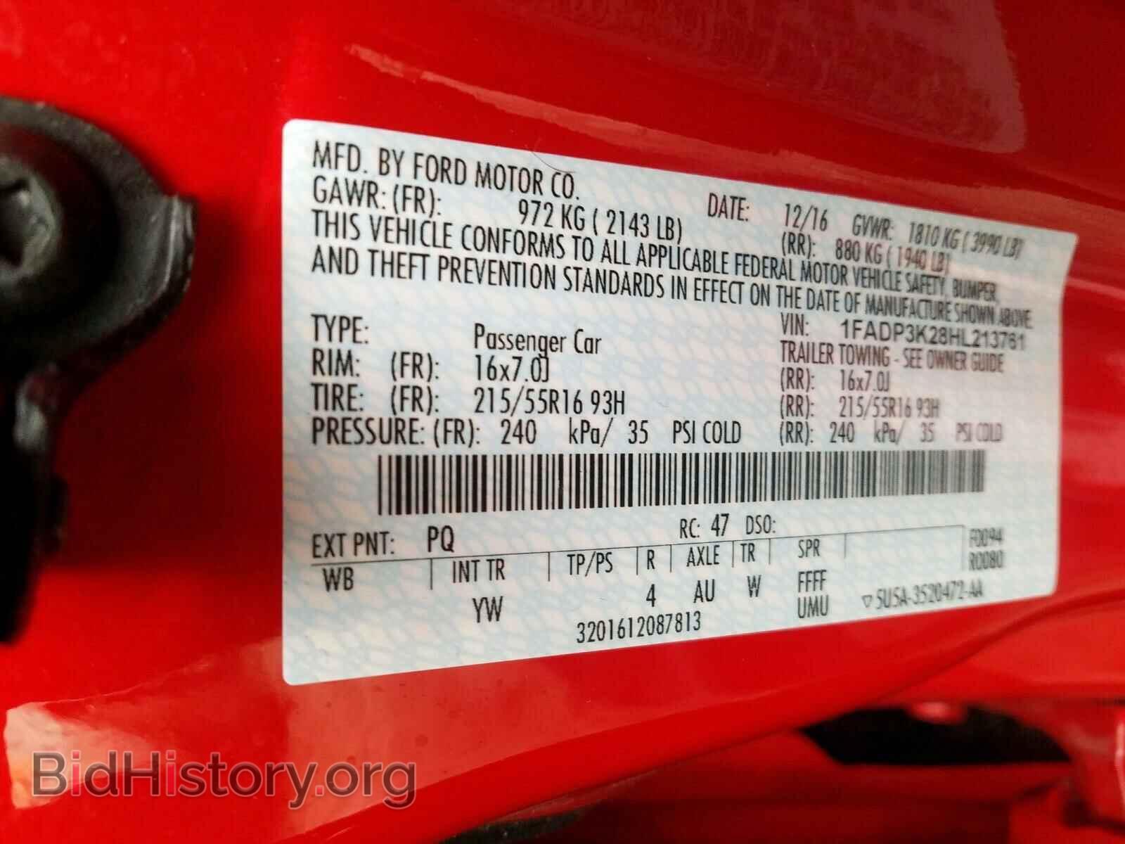 2017 FORD FOCUS - VIN: 1FADP3K28HL213761 - Фото 10