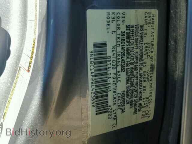 2011 NISSAN VERSA - VIN: 3N1BC1AP2BL423852 - Фото 10