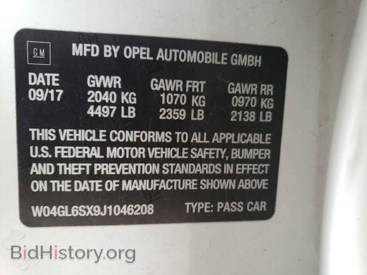 2018 BUICK REGAL - VIN: W04GL6SX9J1046208 - Фото 10
