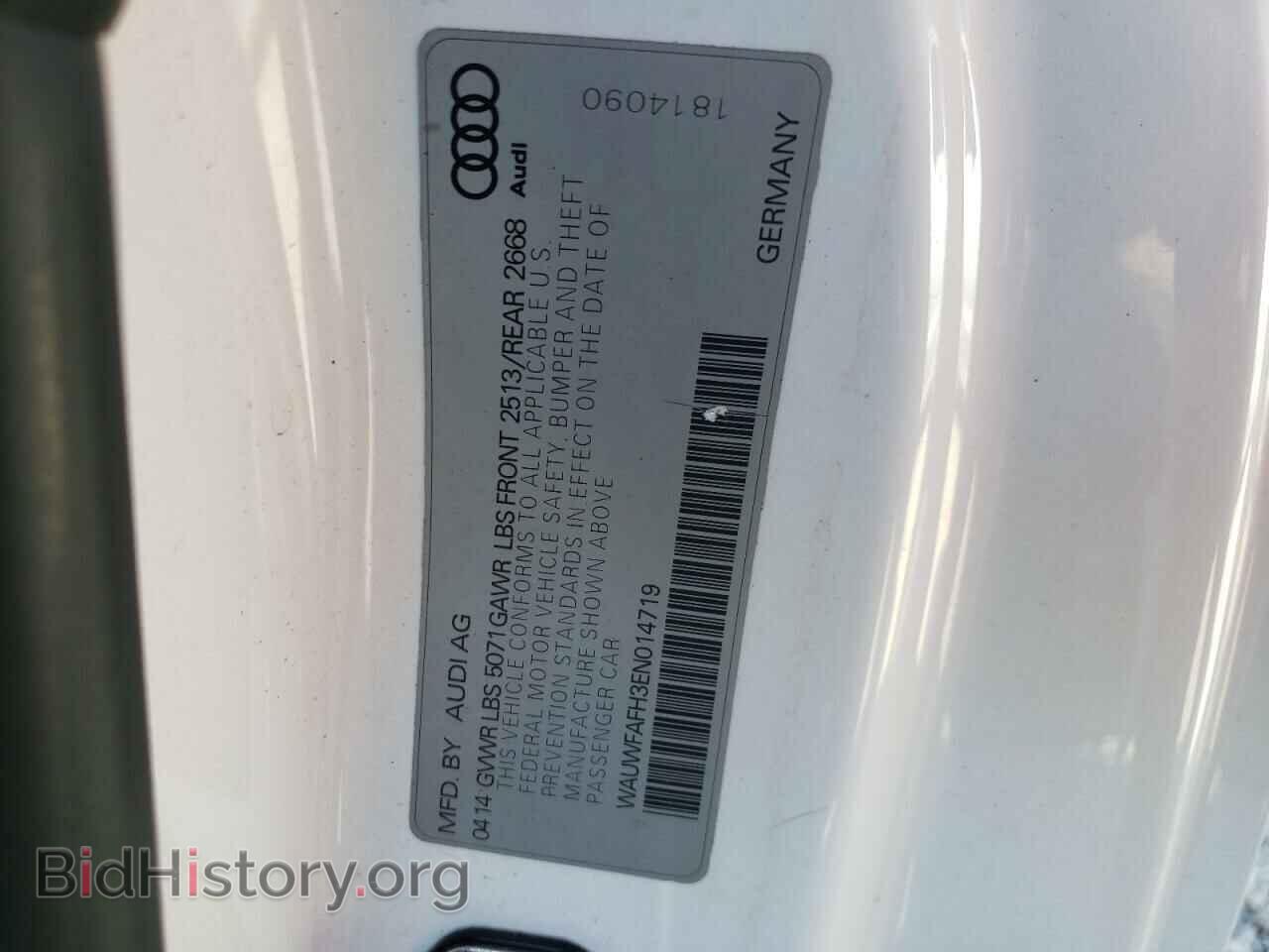 2014 AUDI A5 - VIN: WAUWFAFH3EN014719 - Фото 10