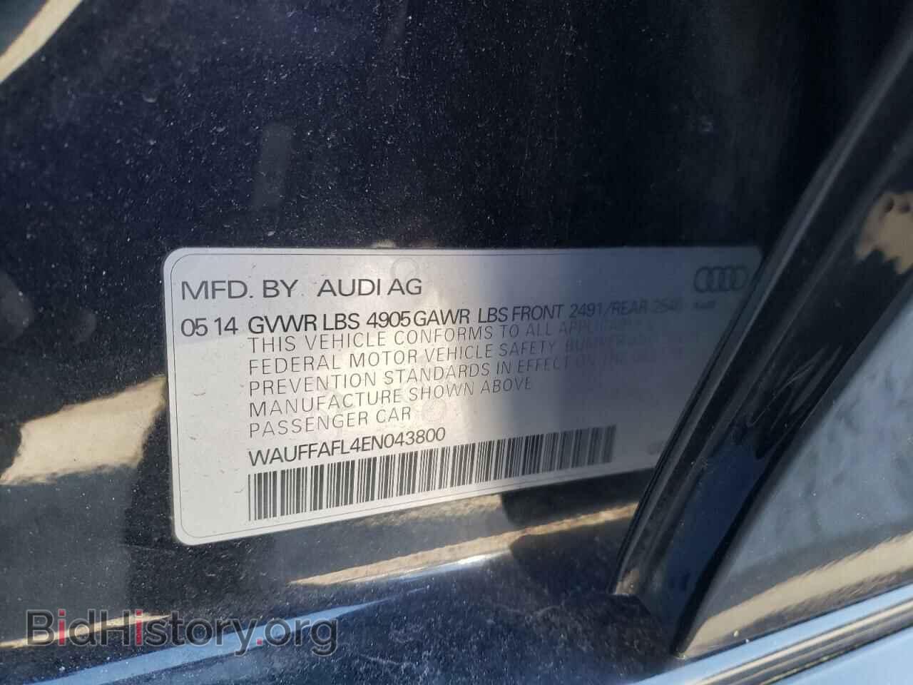2014 AUDI A4 - VIN: WAUFFAFL4EN043800 - Фото 10