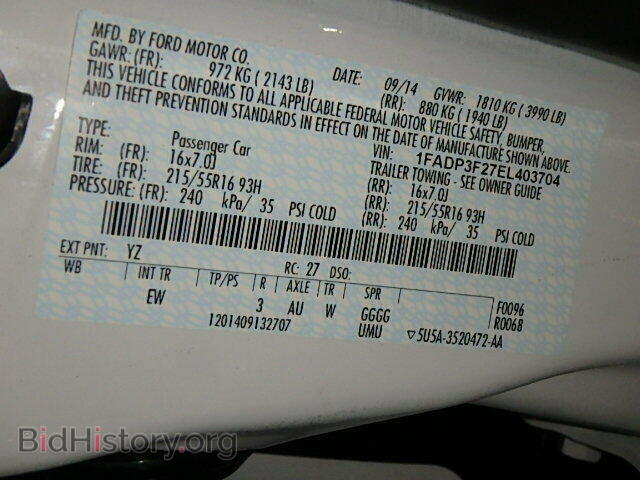 2014 FORD FOCUS - VIN: 1FADP3F27EL403704 - Photo 10