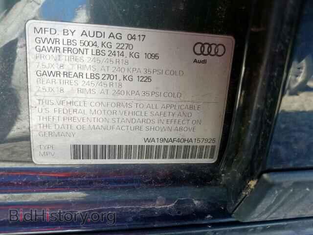 2017 AUDI A4 - VIN: WA19NAF40HA157925 - Фото 10