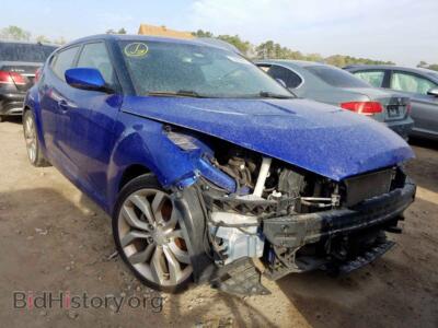 2012 Hyundai VELOSTER, blue — VIN KMHTC6AD7CU052906, Copart