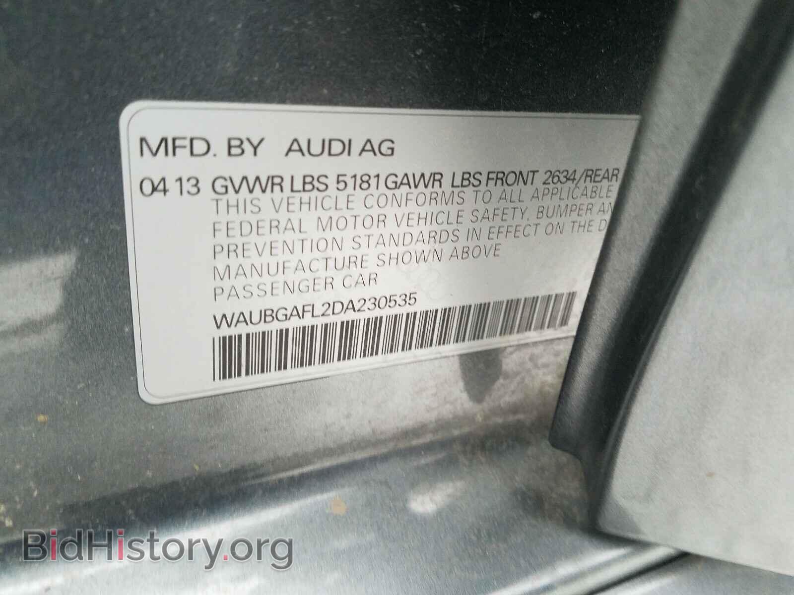2013 AUDI S4/RS4 - VIN: WAUBGAFL2DA230535 - Фото 10