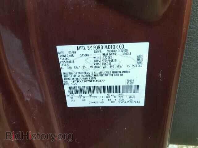2009 FORD F150 - VIN: 1FTRX12879FB19377 - Фото 9