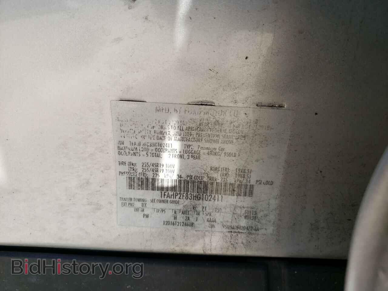 2017 FORD TAURUS - VIN: 1FAHP2F83HG102411 - Фото 10