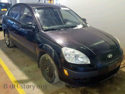 2008 Kia RIO BASE, черный — VIN KNADE123786381657, Copart