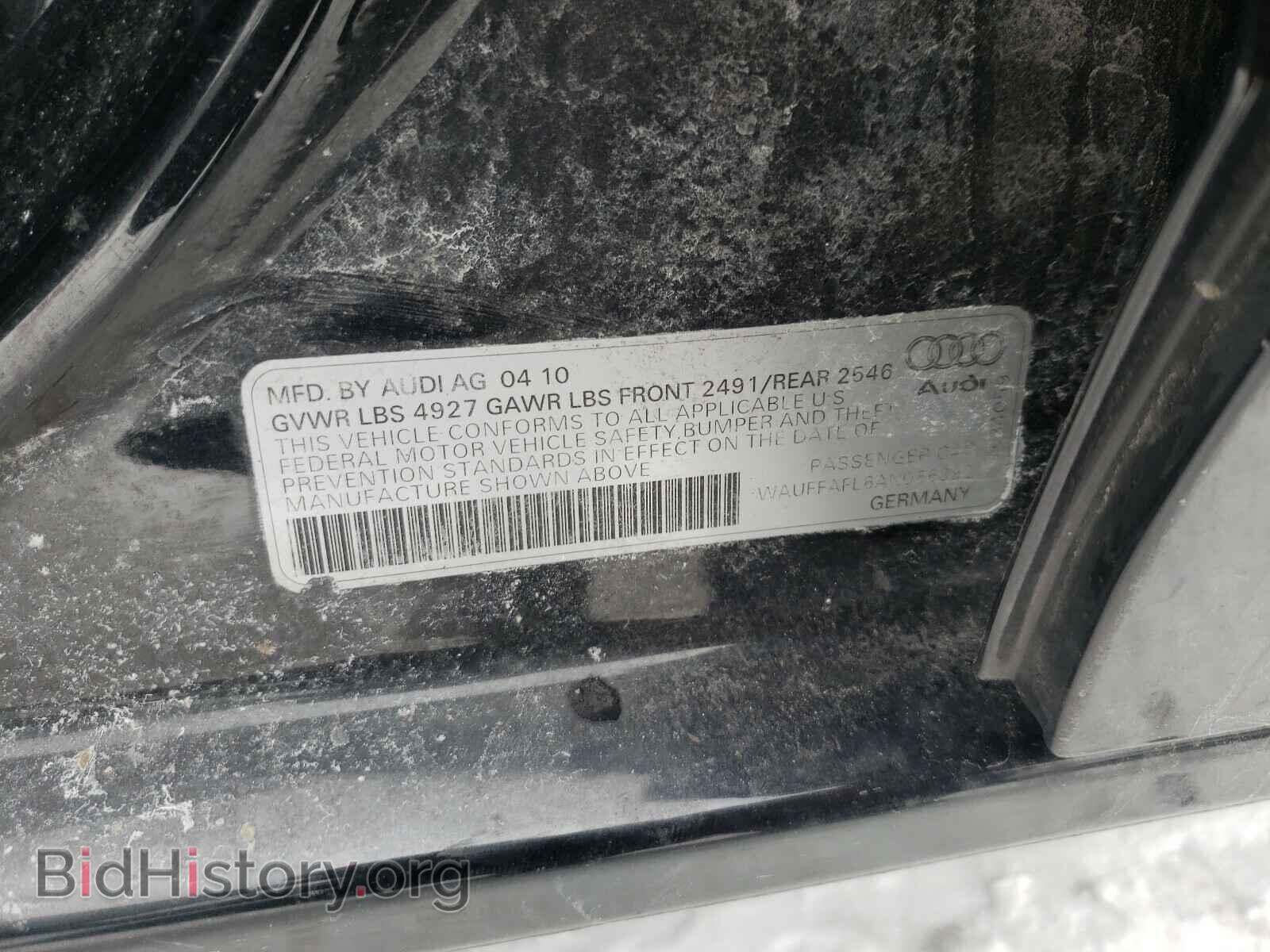 2010 AUDI A4 - VIN: WAUFFAFL6AN066392 - Фото 10