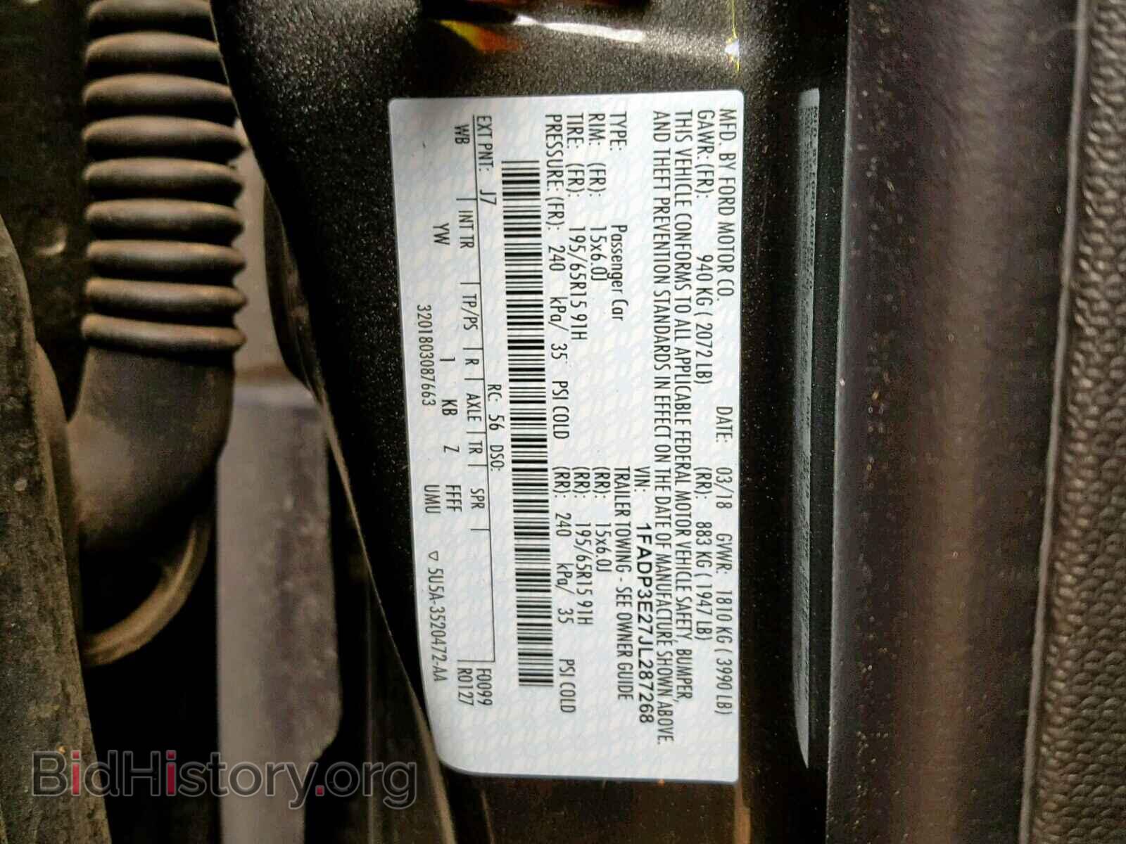 2018 FORD FOCUS - VIN: 1FADP3E27JL287268 - Photo 10
