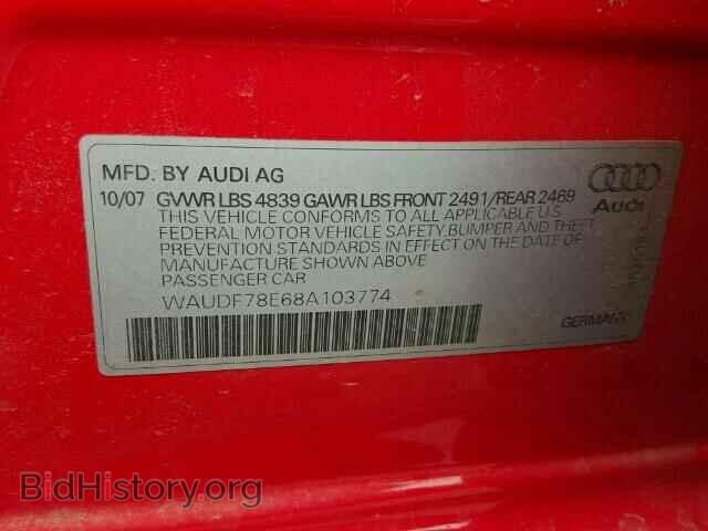 2008 AUDI A4 - VIN: WAUDF78E68A103774 - Фото 10