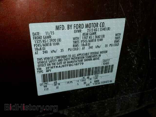 2015 FORD EDGE - VIN: 2FMTK4J97FBC16779 - Фото 10