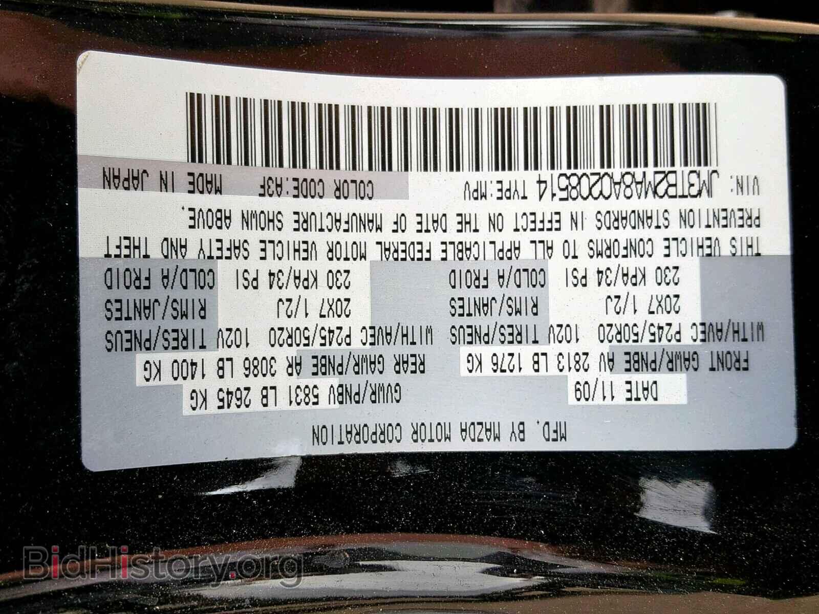 2010 MAZDA CX-9 - VIN: JM3TB2MA8A0208514 - Фото 10