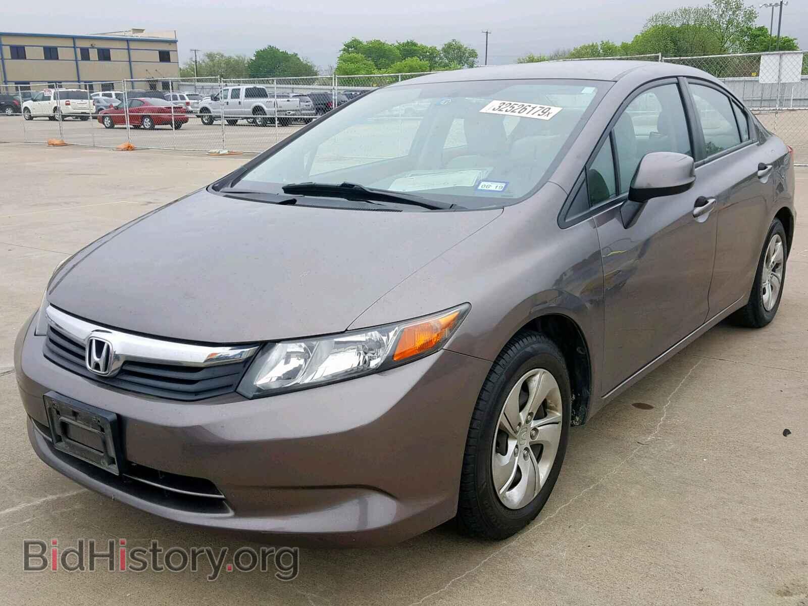 2012 HONDA CIVIC LX - VIN: 2HGFB2F50CH601090 - Фото 2
