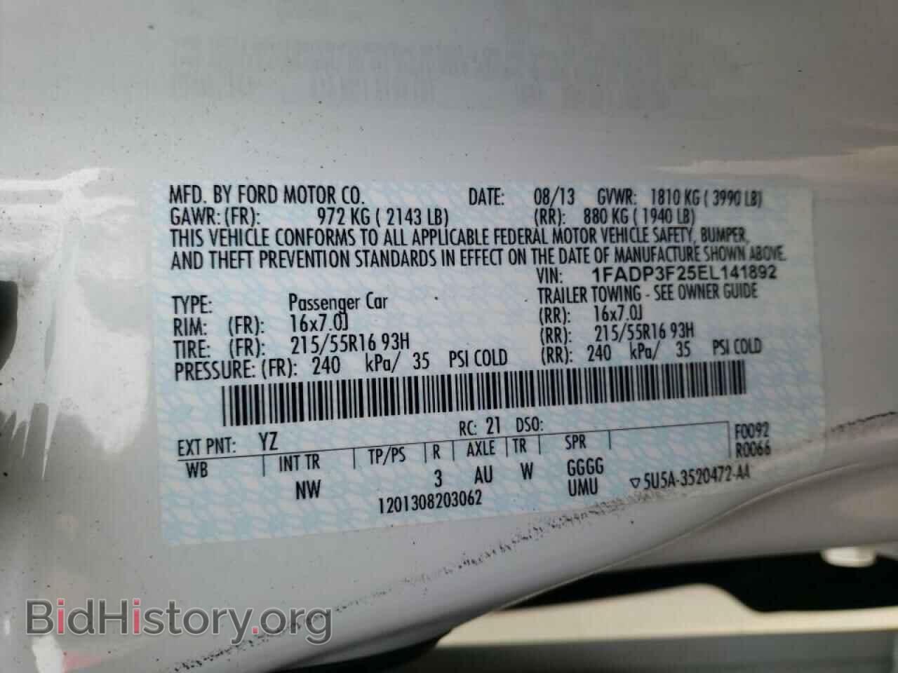 2014 FORD FOCUS - VIN: 1FADP3F25EL141892 - Photo 10