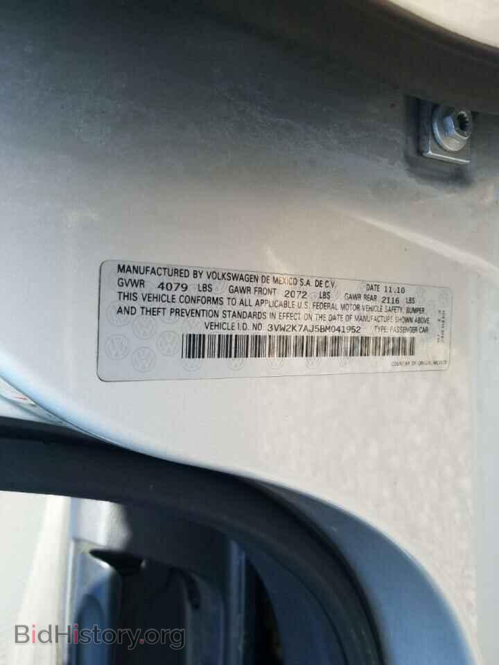 2011 VOLKSWAGEN JETTA - VIN: 3VW2K7AJ5BM041952 - Фото 10